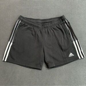 Adidas Men’s Black Athletic Shorts Size Large 3 Stripes Training Running Gym
